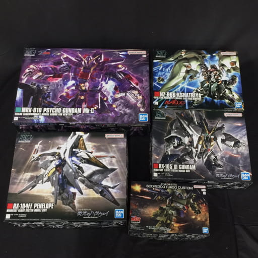 BANDAI バンダイ HG サイコ・ガンダム MK-Ⅱ 他 ペーネロペー クスィーガンダム クシャトリヤ 等 5点 セット