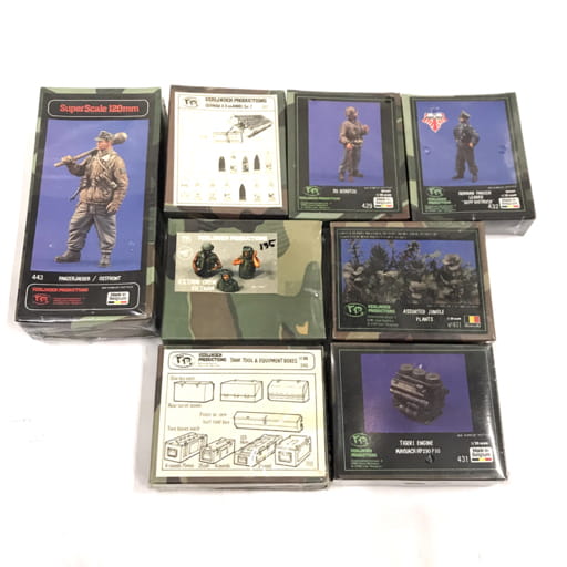 バーリンデン 120ｍｍスケール ドイツSS戦車猟兵 フィギュア 他 タイガーエンジン MAYBACH HP230P30 等 計点8点