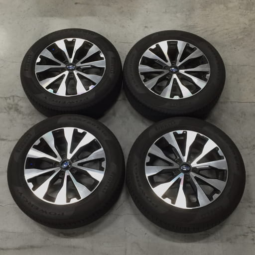 スバル アウトバック リミテッド 純正ホイール 18×7J 55 114.3 5穴 タイヤ付き カーパーツ 4点 セット