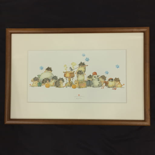 北田稔 冬ぬくく ジクレ 額縁サイズ デジタル版画