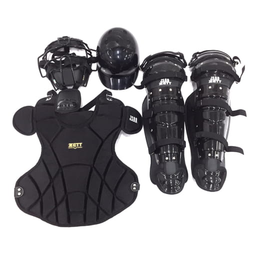 J.S.B.B ZETT 少年野球 軟式野球用 キャッチャー 防具 プロテクター マスク ヘルメット ブラック