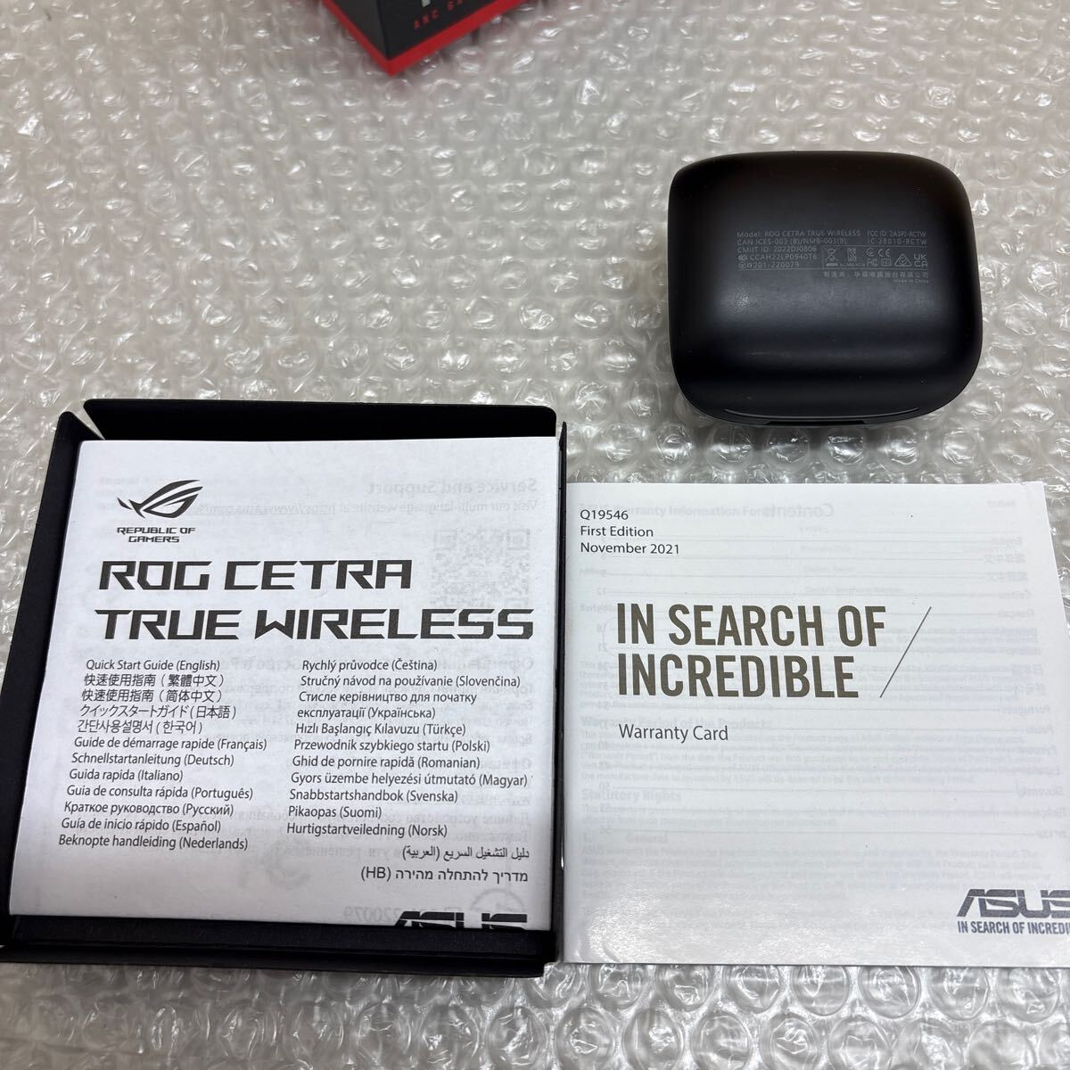 ARUS ワイヤレスイヤホン ROG CETRA TRUE WIRELESS Bluetooth ゲーミングイヤホン