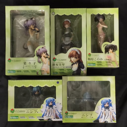 壽屋 ToHeart2 AnotherDays 1_5 菜々子 ネコ耳スクール水着Ver. 白 他 御坂美琴 ニンフ 柚原このみ フィギュア 5点