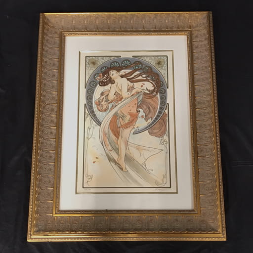 アルフォンス・ミュシャ 「四芸術 ダンス」 リトグラフ 版画 292/300